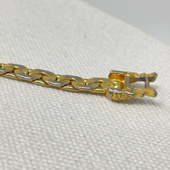 Goldette Link Bracelet Marked Vintage Gold-Tone Chain - Picture 13 of 13